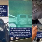 ICA foils cigarette smuggling bid at Woodlands, 350 cartons hidden in tyres
