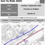 Shuttle bus 37 to skip Nicoll Highway stop on Sep 7 for Got To Ride 2025