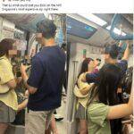 ‘No eating, no drinking… unless you can’t read’: Netizens outraged as young couple drinks next to MRT sign