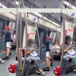 ‘This is how we remove our stress’— Netizens roar with laughter as man practices 'lion dance' on MRT